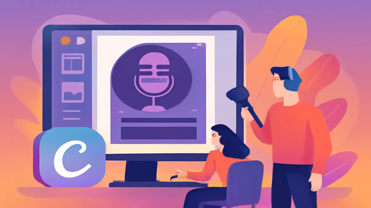 آموزش ساخت کاور پادکست حرفه‌ای با  Canva