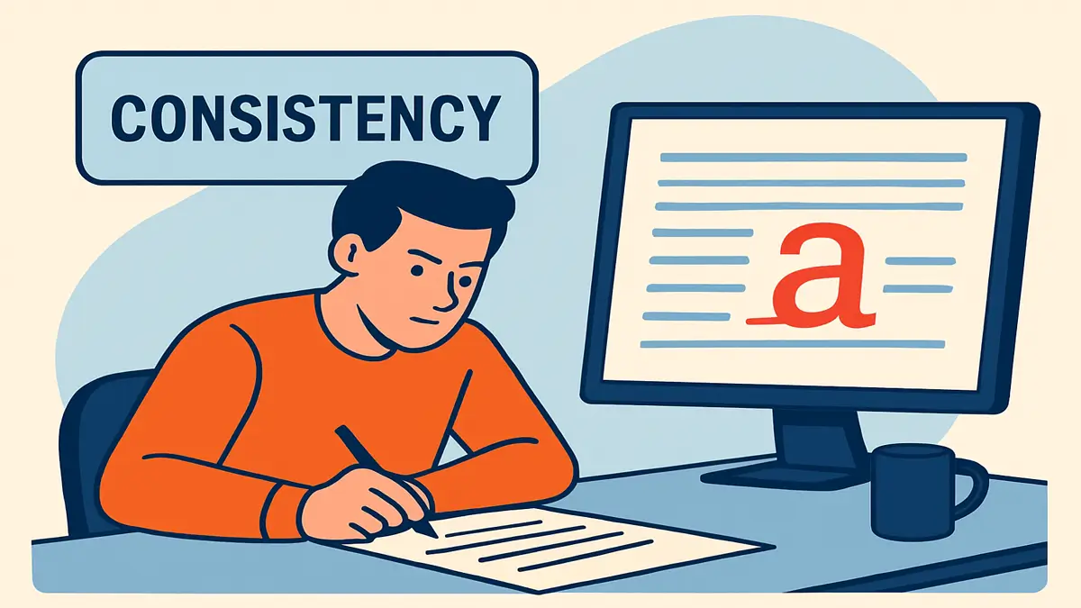 بررسی Consistency برای یکدستی در متن